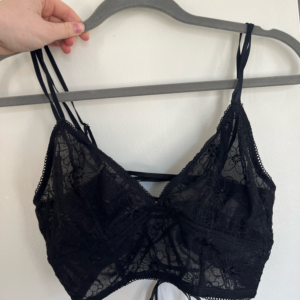 Sheer Black Lace Bralette